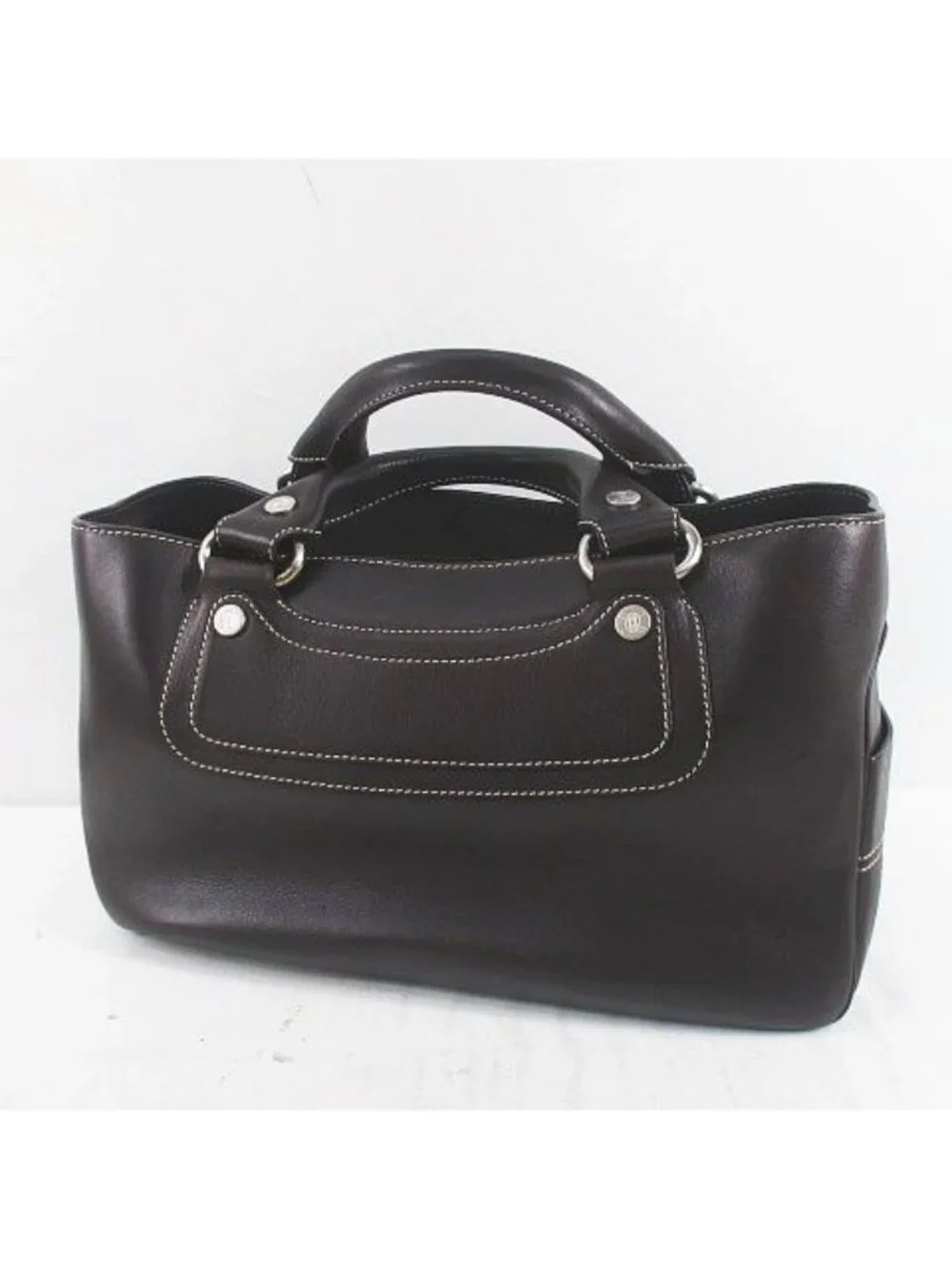 Celine Boogie Tote Brown Leather 46